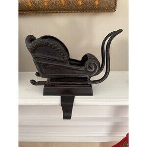 Pottery Barn Santa's Sleigh Stocking Holder - Antique Bronze